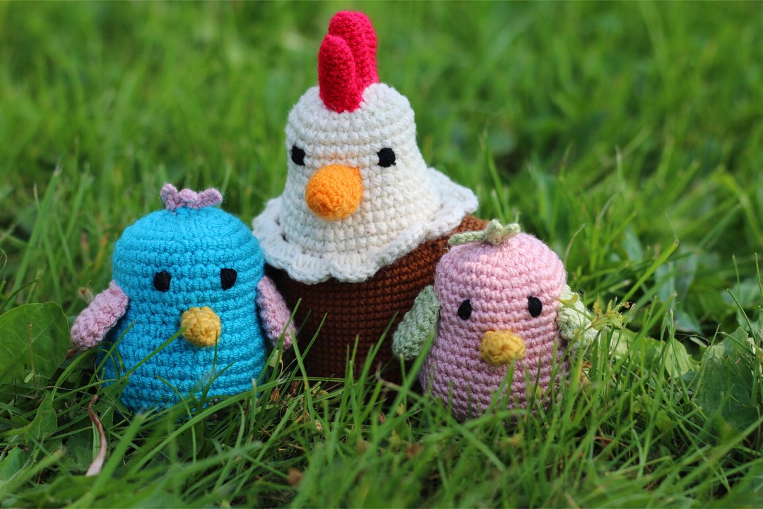 Civciv ve horoz amigurumi seti